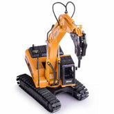 Huina 1:50 Metal Alloy Drill Excavator Diecast Model image 0