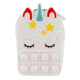 White Bubble-Pop Unicorn Purse/Keyring Small image 0