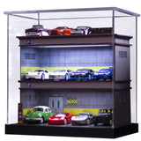 1:64 Scale Double Deck Model Car Parking Garage image 3