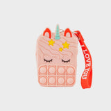 Pastel Pink Bubble-Pop Unicorn Purse/Keyring Small image 2