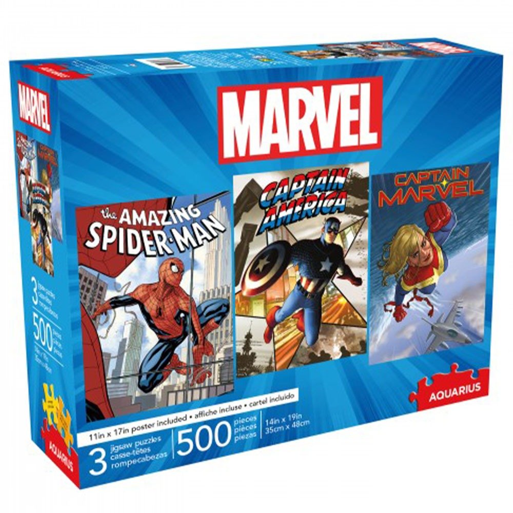 Marvel 500 pce x 3 Puzzle Set image 0