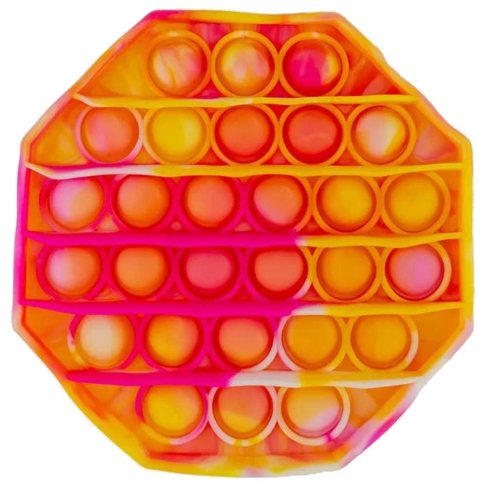 Pink/Yellow Octagonal Pop Bubble Fidget Toy image 0