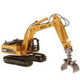 Huina 1:50 Metal Alloy Grab Excavator Diecast Model image 0