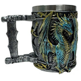 Blue Dragon Tankard – Arcane Storm Mug with Stainless Steel Liner