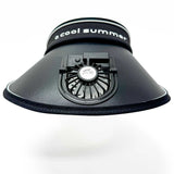 BreezeShield UPF50+ Visor Fan Hat – Rechargeable Sun Visor with Built-In Cooling Fan (White, Black, Blue, Pink, Yellow)
