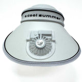 BreezeShield UPF50+ Visor Fan Hat – Rechargeable Sun Visor with Built-In Cooling Fan (White, Black, Blue, Pink, Yellow)