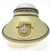 BreezeShield UPF50+ Visor Fan Hat – Rechargeable Sun Visor with Built-In Cooling Fan (White, Black, Blue, Pink, Yellow)