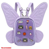 Butterfly Pin Display Backpack with Detachable Wings – Silver, Purple or Black