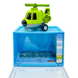 Die-Cast Pull-Back Vehicles – Assorted Styles (with Mini Shipping Container Case)