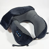 MiniBand Travel Neck Pillow with Hoodie – USB‑C, Bluetooth 5.3, 10h Battery
