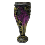 Mystic Purple Dragon Fantasy Medieval Goblet - Stainless Steel Interior