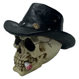Outlaw Skull Cowboy Resin Gothic Western Collectible