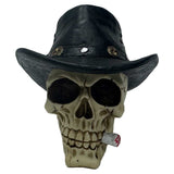 Outlaw Skull Cowboy Resin Gothic Western Collectible