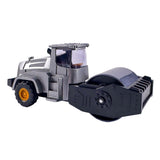 Mini Loader & Steam Roller – Plastic Construction Vehicles with Stackable Display Case (1:36 Scale, Yellow or Silver)