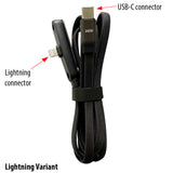 Braided Fast Charging Cable with Foldable Phone Stand – USB-C & Lightning Variants