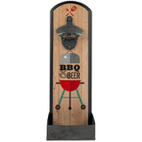 Wall Mounted Bottle Opener - BBQ & Beer image 0