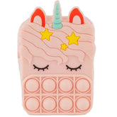 Pastel Pink Bubble-Pop Unicorn Purse/Keyring Small image 0