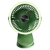 Clip-On & Desktop Rechargeable Fan with Night Light (3 Speeds, 360° Tilt)