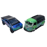 Metallic Pull Back Van & Truck Toy Cars – Retro Van or Futuristic Truck – 6 Colour Variants