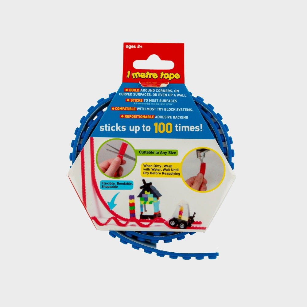 Silicone Brick Sticky Tape Toy - Blue image 1