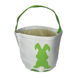 Silhouette Easter Bunny Canvas Basket with Fluffy Tail image 3