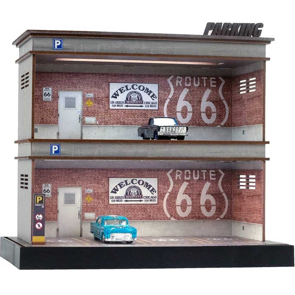 1:64 Scale Double Deck Model Car Parking Garage image 2