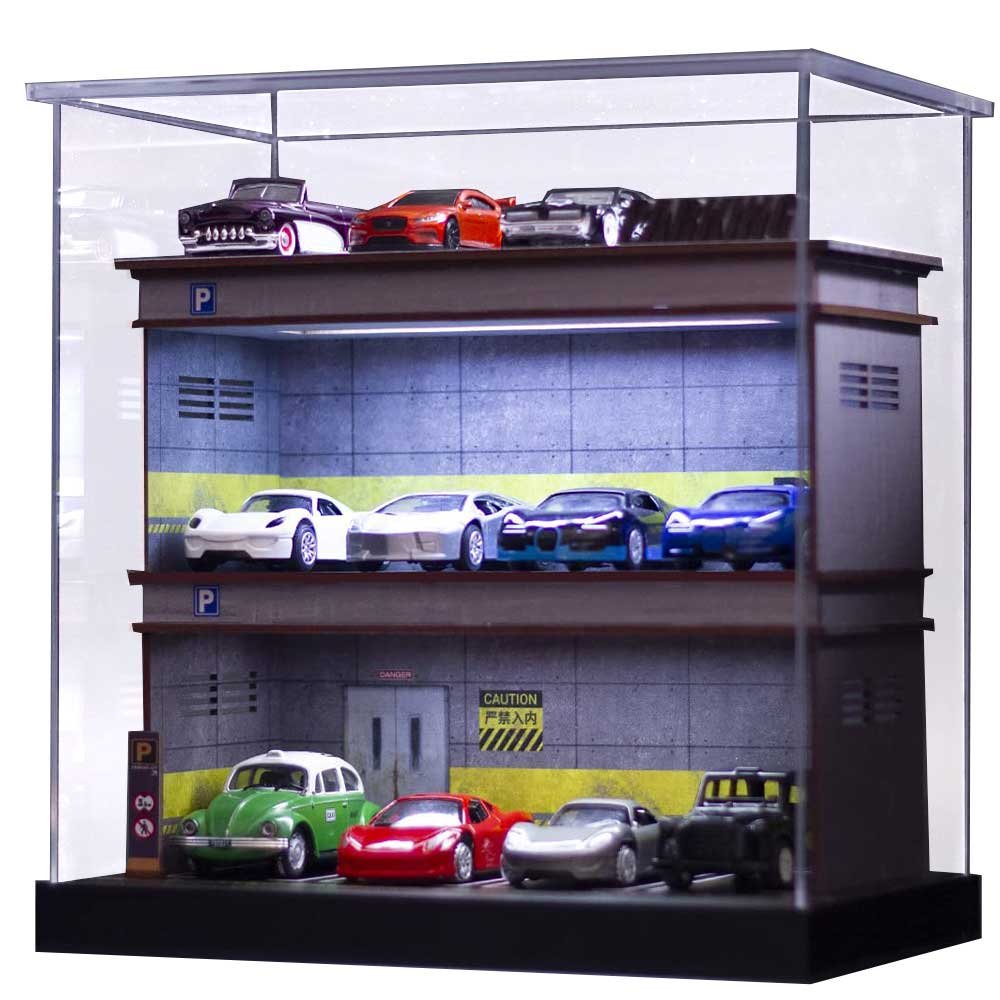 1:64 Scale Double Deck Model Car Parking Garage image 3