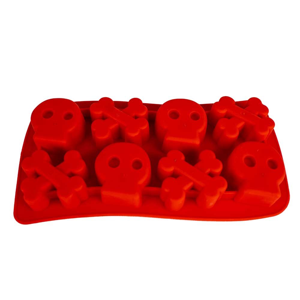 Silicone Skull &amp; Crossbone Tray - Red image 1