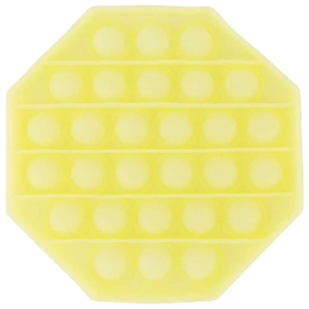 Glow in the Dark Yellow Octagon Pop Bubble Fidget Toy image 0