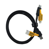 4-in-1 65W Fast Charging Cable 1.2m – USB-A or USB-C to USB-C or Lightning