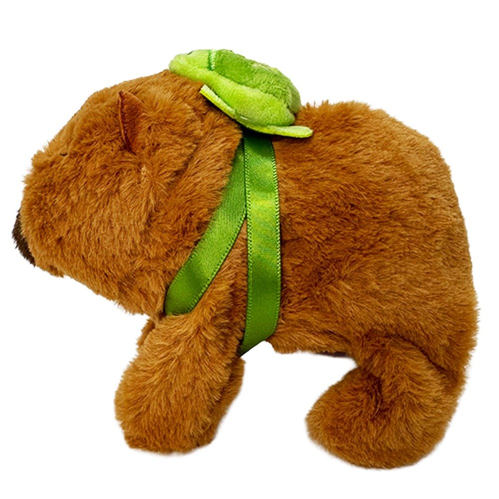 Mini Running Capybaras – Nose-Wiggling Cuties with Turtle Backpacks - Dark Brown image