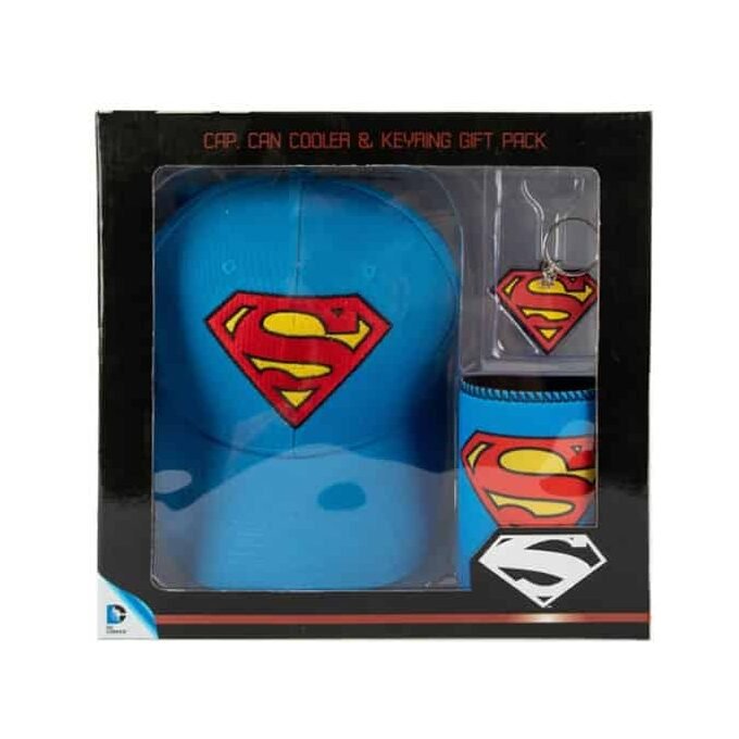 SUPERMAN CAP/COOLER/KEYRING PACK image 1