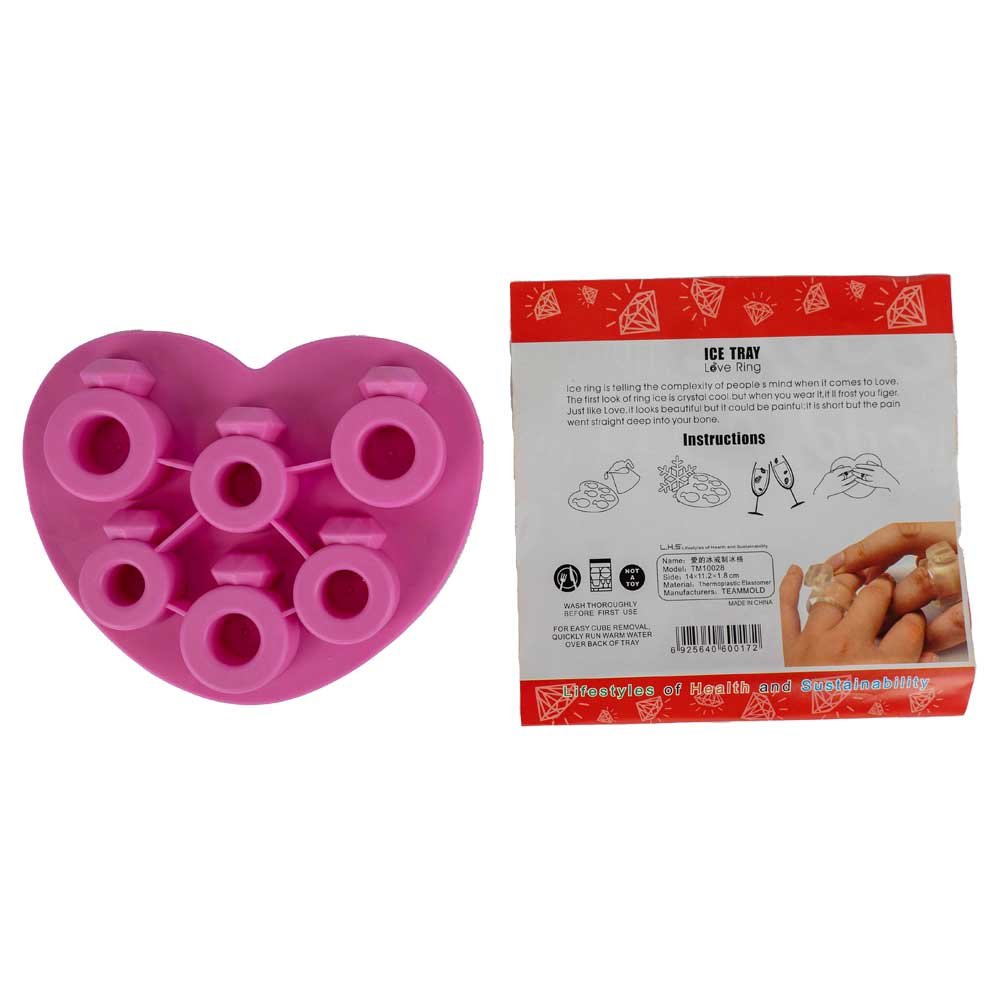 Silicone Diamond Rings Ice Tray- Pink image 2