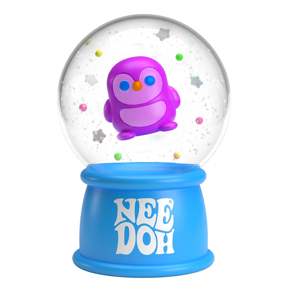 NeeDoh Snow Globe Squishy Sensory Toy – Squish N Flow Fidget Globe (3 Styles Available)
