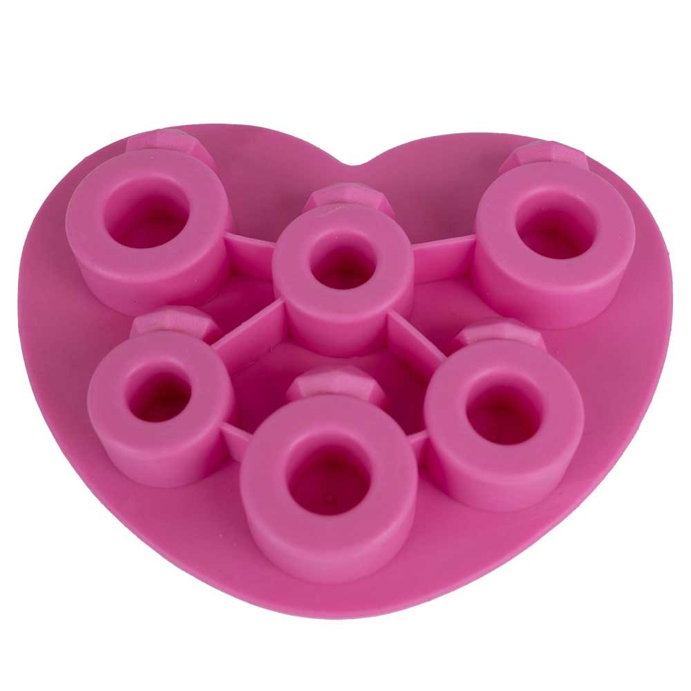 Silicone Diamond Rings Ice Tray- Pink image 1