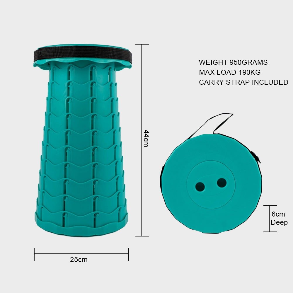 Lightweight Collapsible Telescopic Stool - Green image