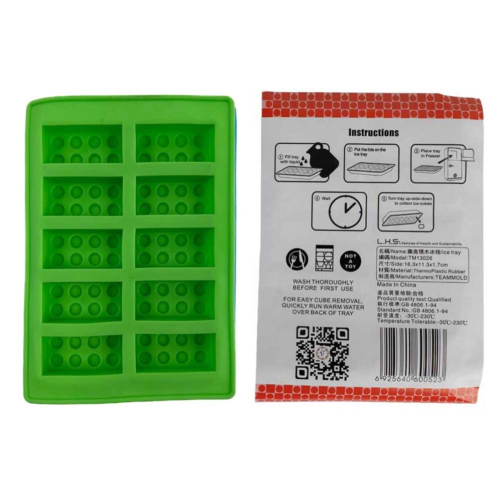 Silicone Brick Ice Tray - Green image 2