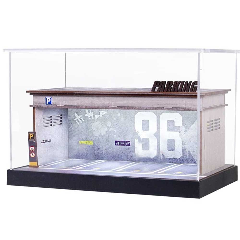 1:64 Scale Model Car Parking Garage - Grey image