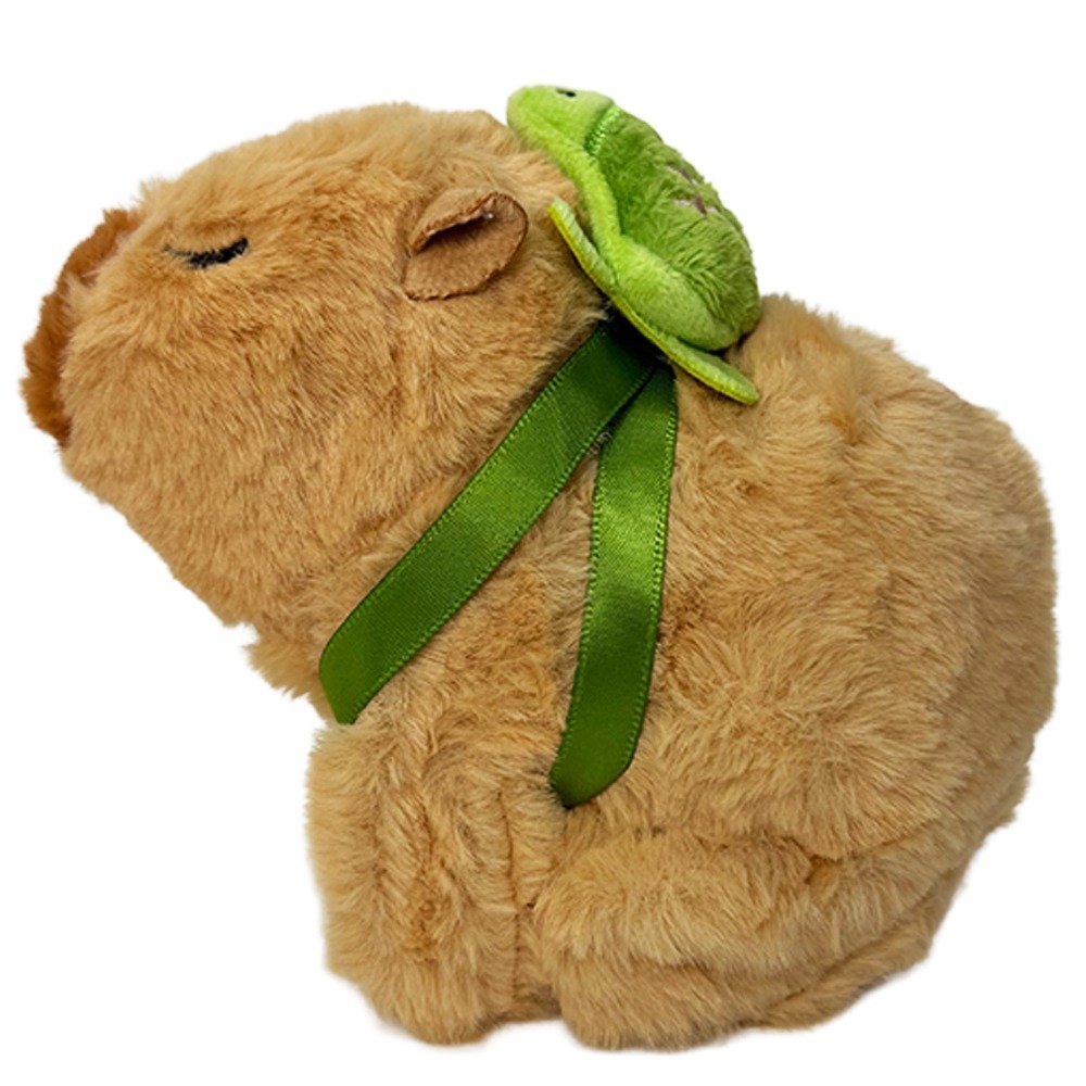 Mini Running Capybaras – Nose-Wiggling Cuties with Turtle Backpacks - Light Brown image