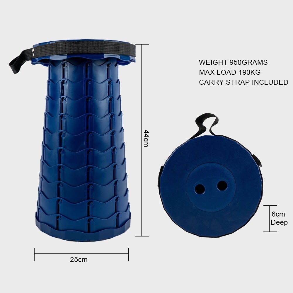 Lightweight Collapsible Telescopic Stool - Dark Blue image