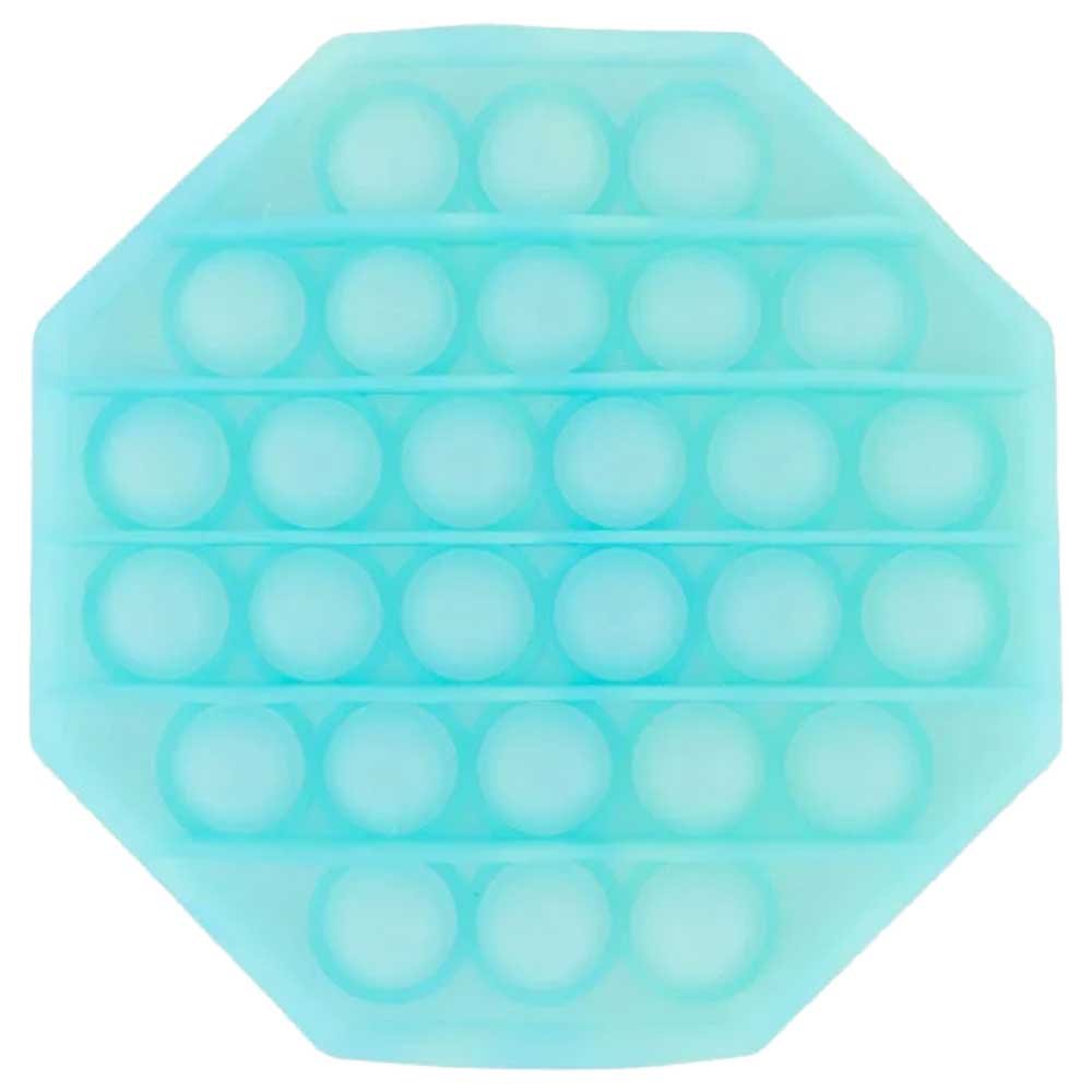Glow in the Dark Blue Octagon Pop Bubble Fidget Toy image 0