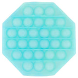Glow in the Dark Blue Octagon Pop Bubble Fidget Toy image 0