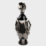 Metal Wine Holder - Gentleman w/pipe image 1