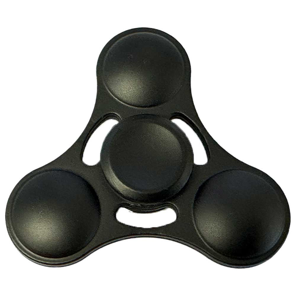Black Matte Finished 3 Round Bladed Fidget Spinner image 0