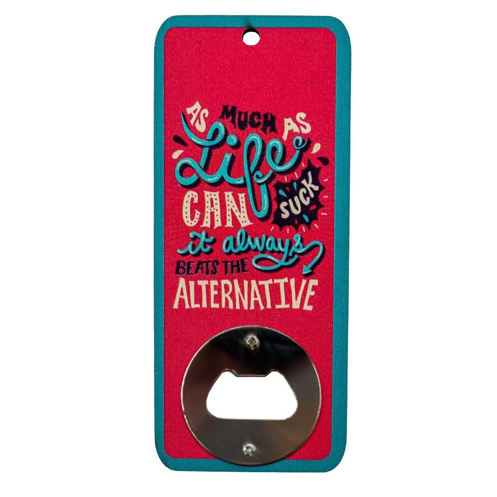 Magnetic Inspirational Quote Rectangle Bottle Opener image 2