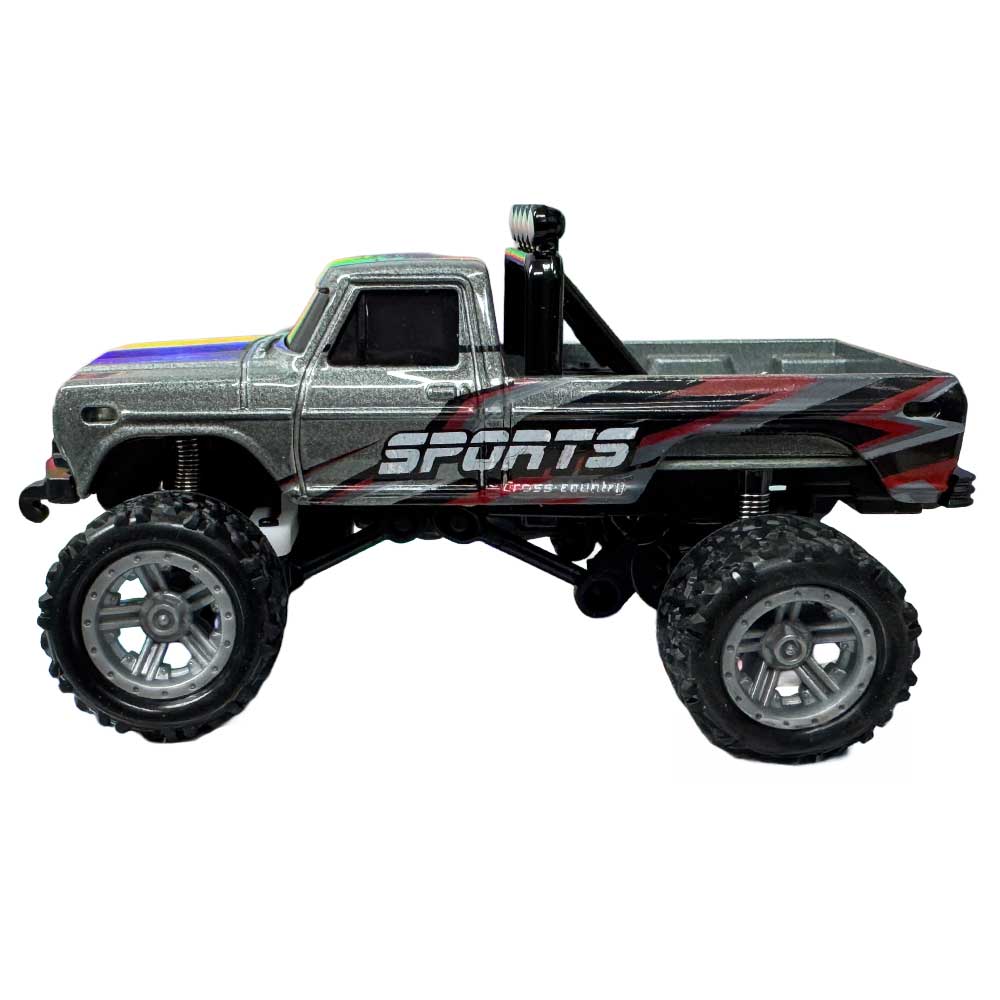 1:64 Big Wheel RC Truck – Alloy Mini Crawler, 2.4GHz, USB-C Rechargeable (Assorted Colours)