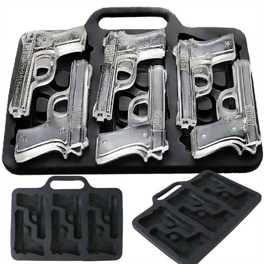 Silicone Gun Ice Tray - Black