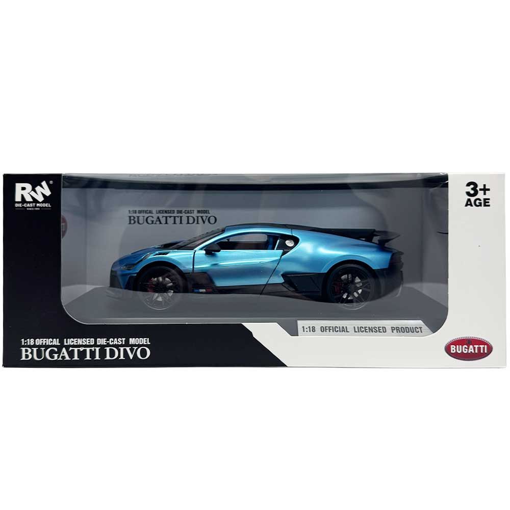 1:18 Licensed Die‑Cast Supercar Models – Bugatti Divo, McLaren 720S, Aston Martin Valkyrie