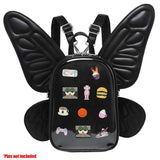 Butterfly Pin Display Backpack with Detachable Wings – Silver, Purple or Black
