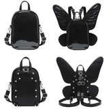 Butterfly Pin Display Backpack with Detachable Wings – Silver, Purple or Black